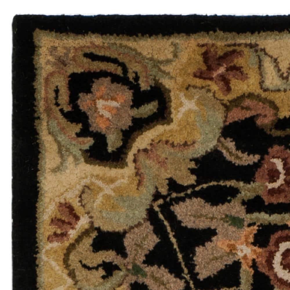 Classic CL304 Hand Tufted Runner Rug - Black/Gold - 2'3"x12' - Safavieh.
