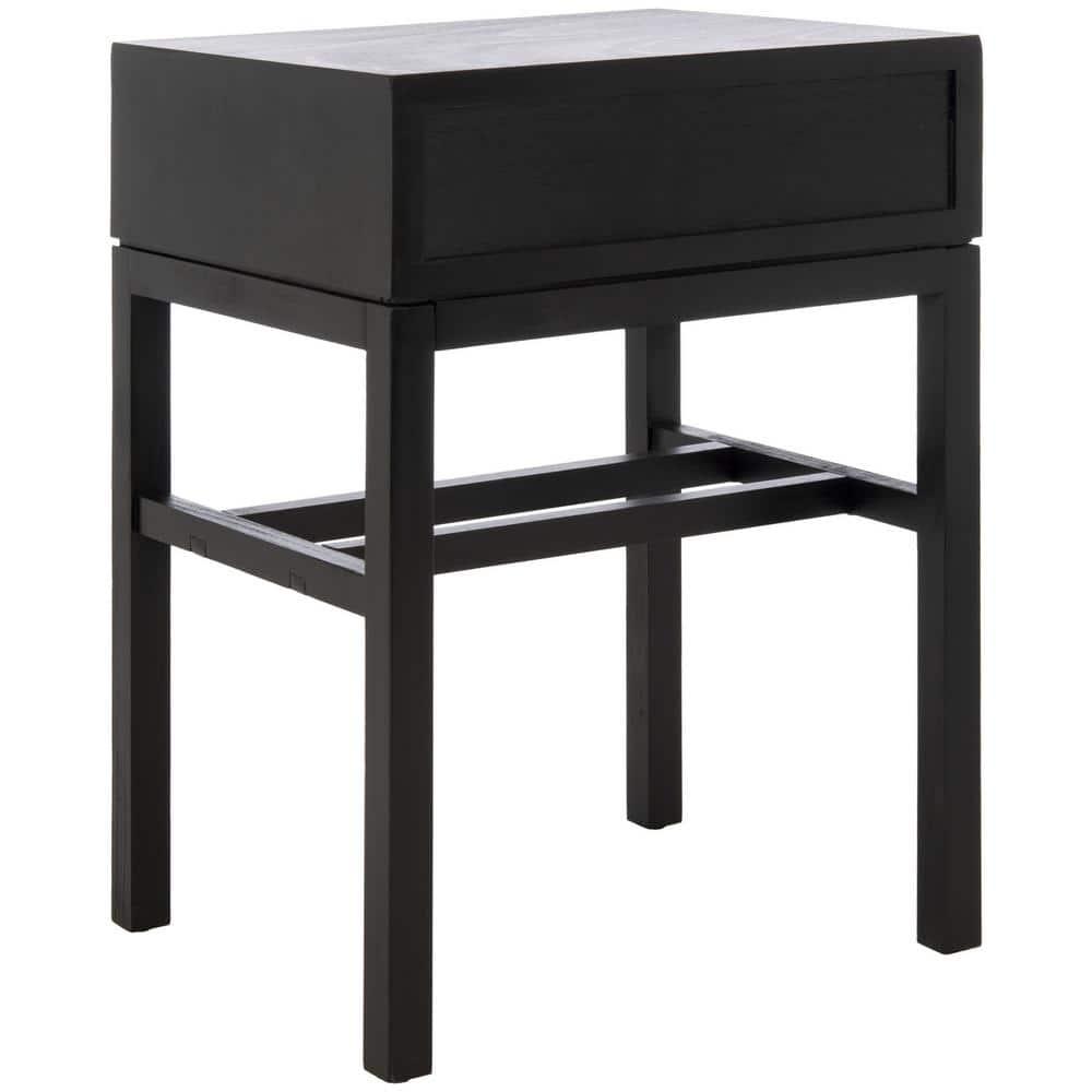 Ajana 1 Drawer Accent Table - Black - Safavieh.