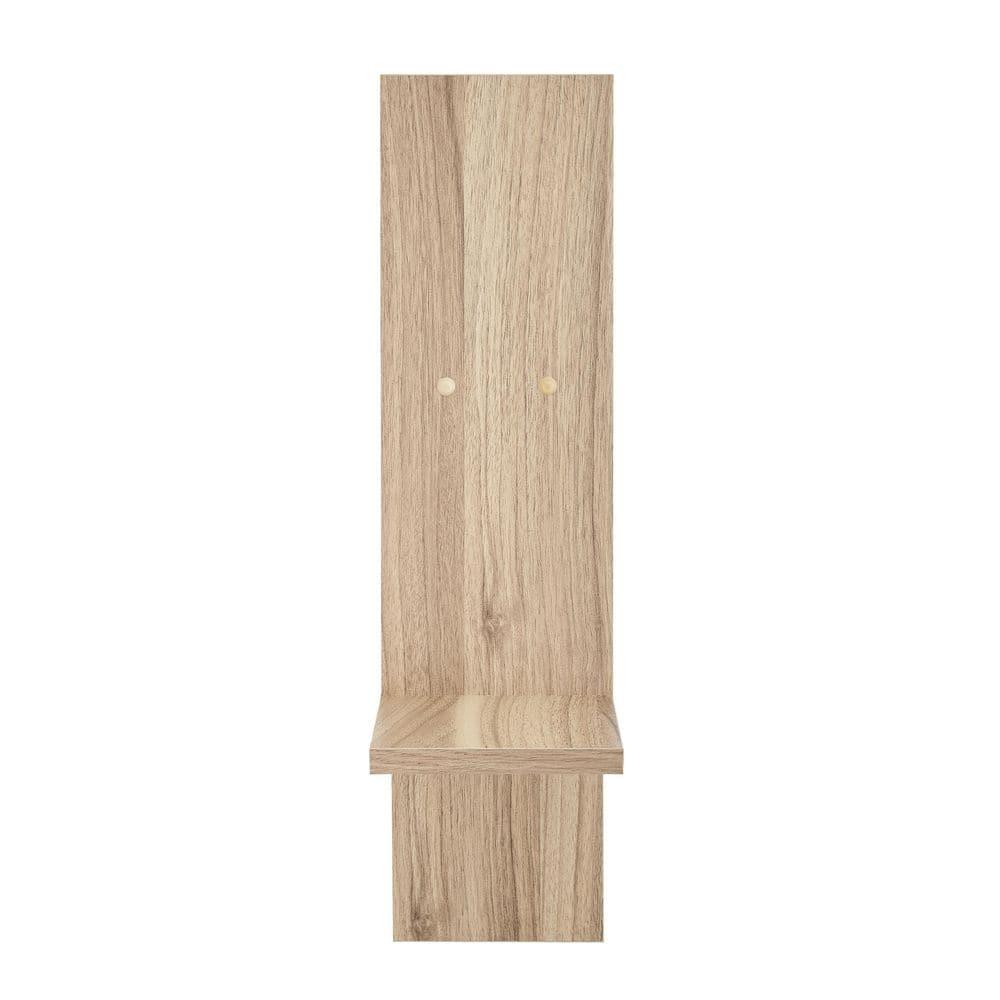 Danya B. 40" x 24" Cantilever Cubby Wall Shelf Chestnut: Mid-Century Modern Style, Laminated MDF, Iron Hardware
