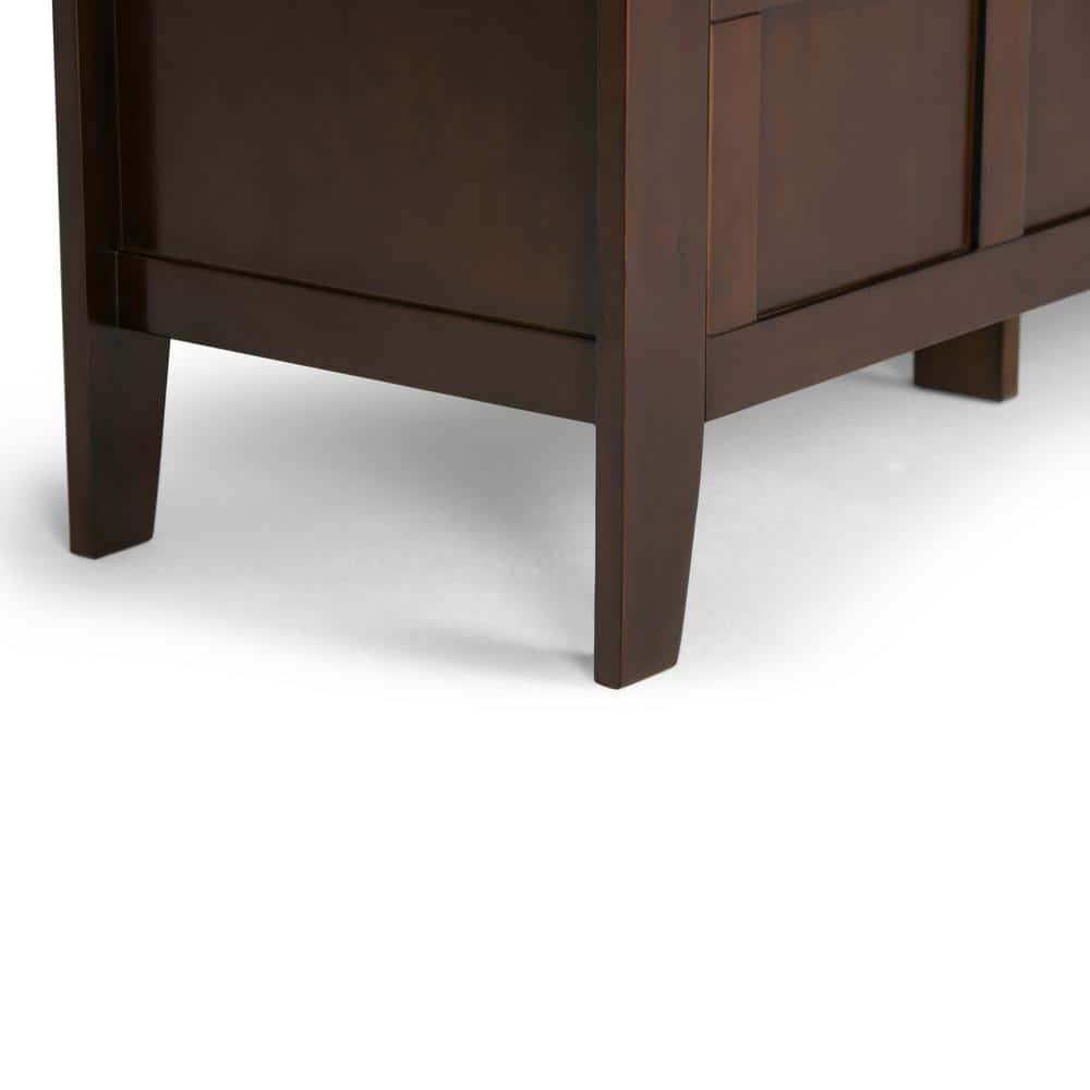 Simpli Home Adams 48"W Solid Wood Contemporary Entryway Storage Bench with Lift-Top Lid and Dual Compartments & Reviews | Wayfair