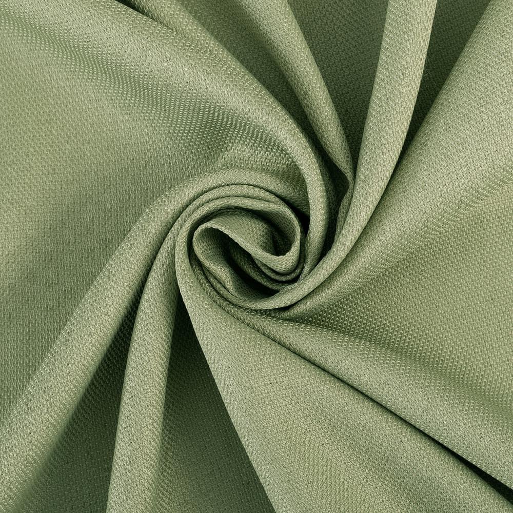 40"x63" No. 918 Light Filtering Semi-Sheer Sora Heathered Texture Grommet Curtain Panel Sage Green: Modern Plain Weave