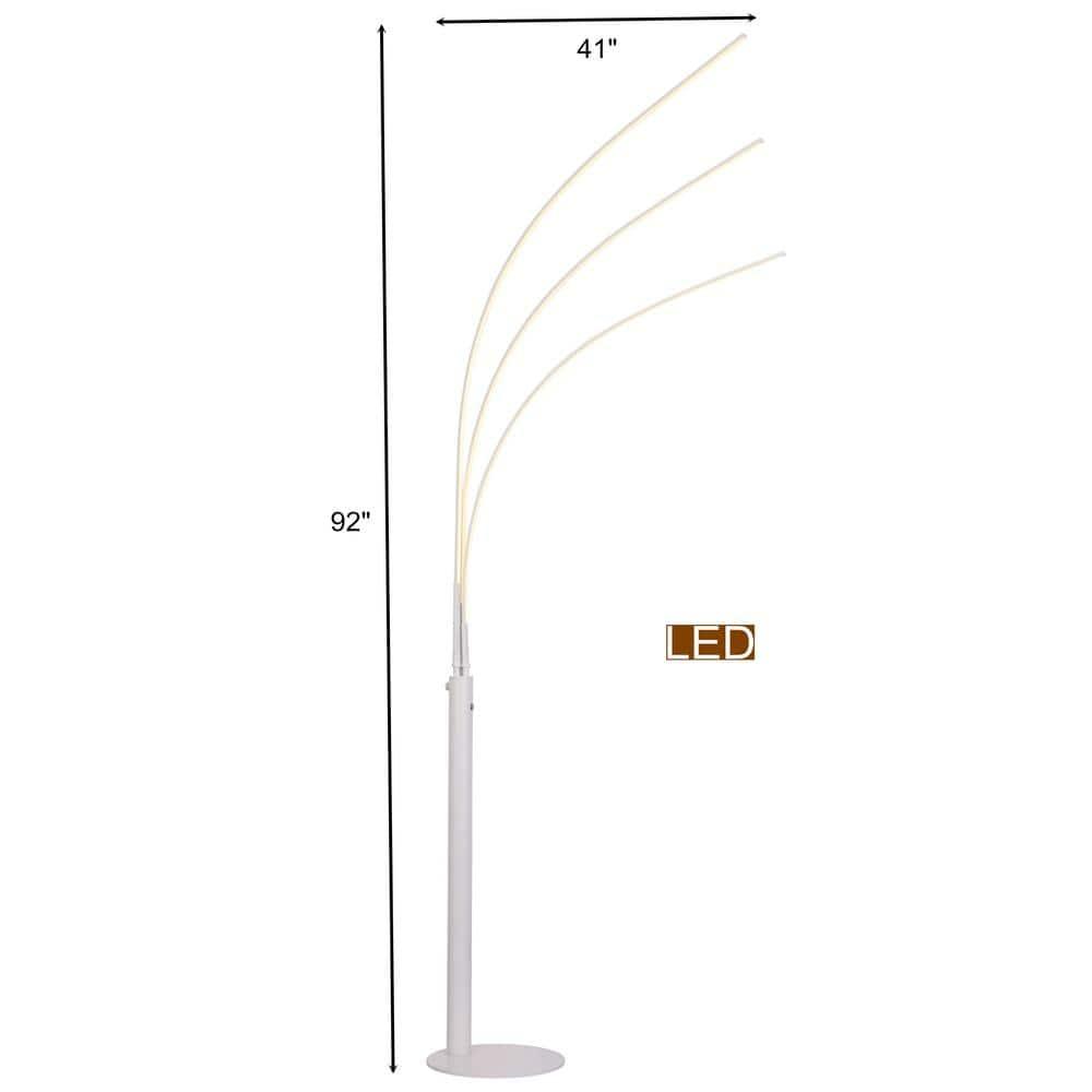 Artiva  Aurora LED Arch Tree Floor Lamp, 92" - 92 white White