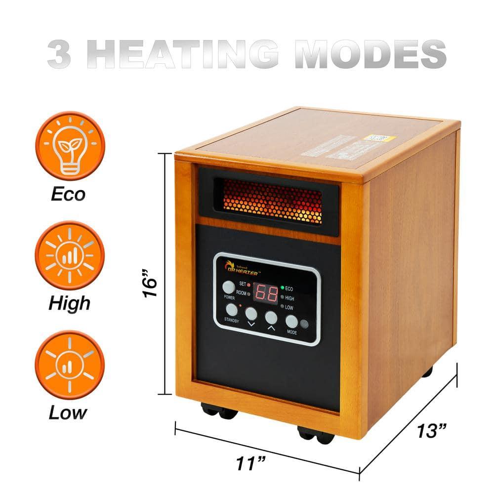 DR. INFRARED HEATER DR968 Portable Space Heater, Original, 1500-Watt, Cherry
