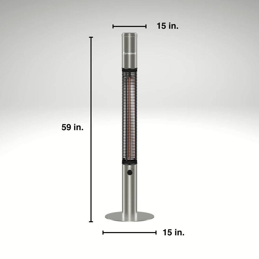 59" 1500 Watt Electric Standing Patio Heater