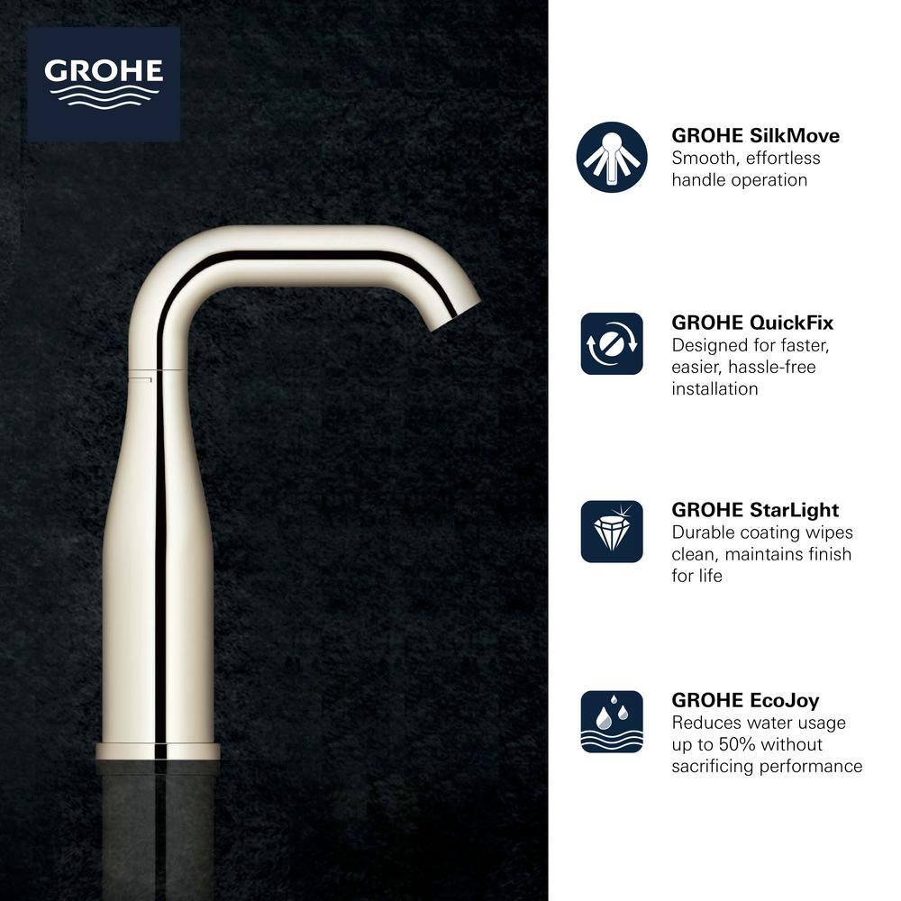 GROHE Essence Single Hole Bathroom Faucet with Single Handle, Size Medium