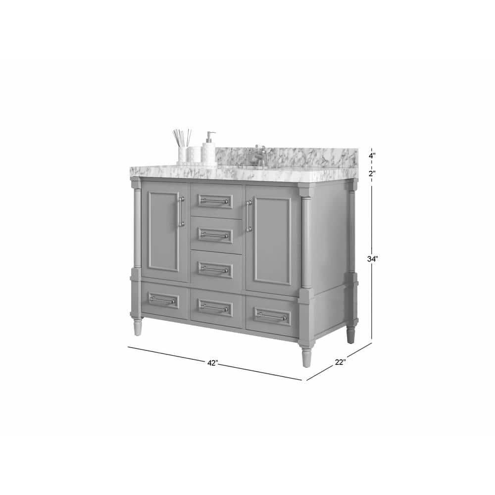 Willow Collections Aberdeen 42'' Single Bathroom Vanity with Quartz Top