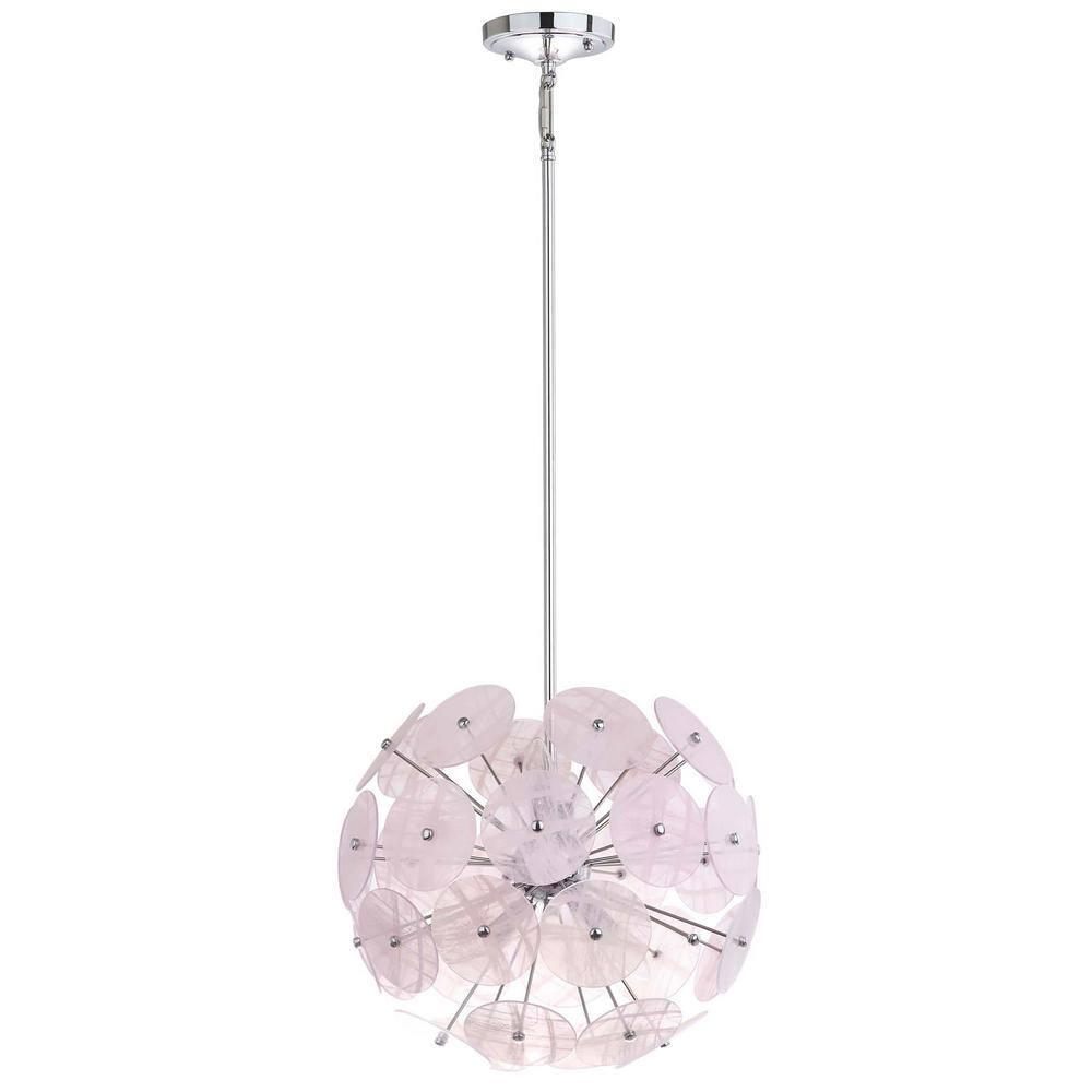 Montana 5 Light 16.5" Pendant - PND4019 - Pink - Safavieh