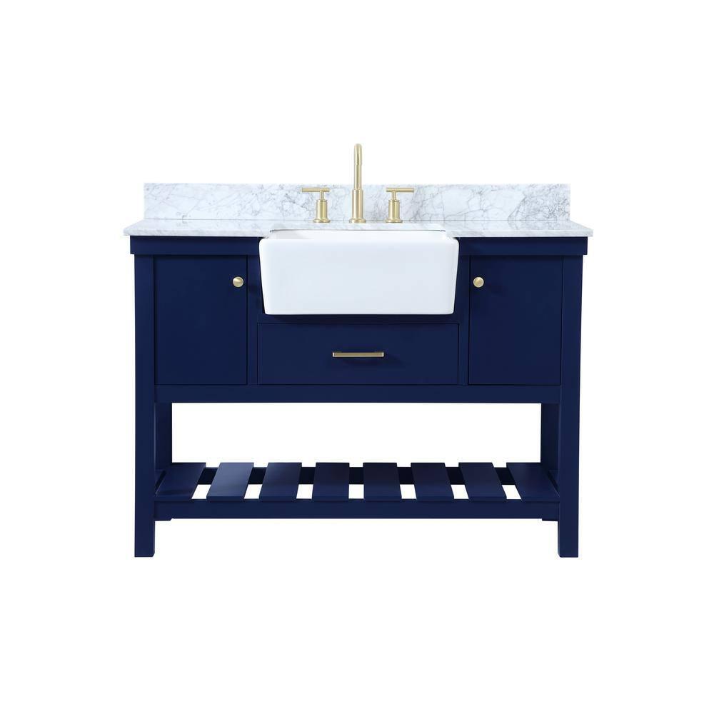 Pelaghia 48'' Single Bathroom Vanity with Marble Top
