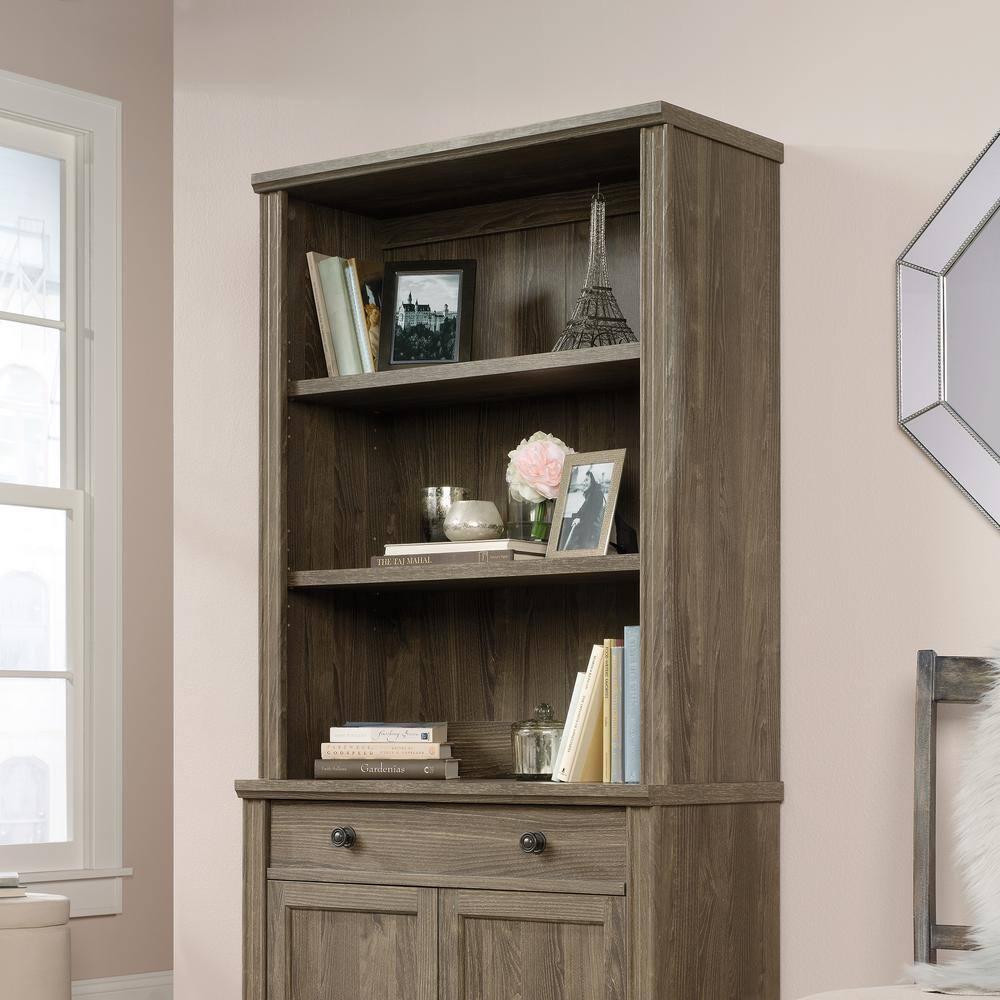 Sauder Hammond Library Bookcase Hutch, Emery Oak Finish