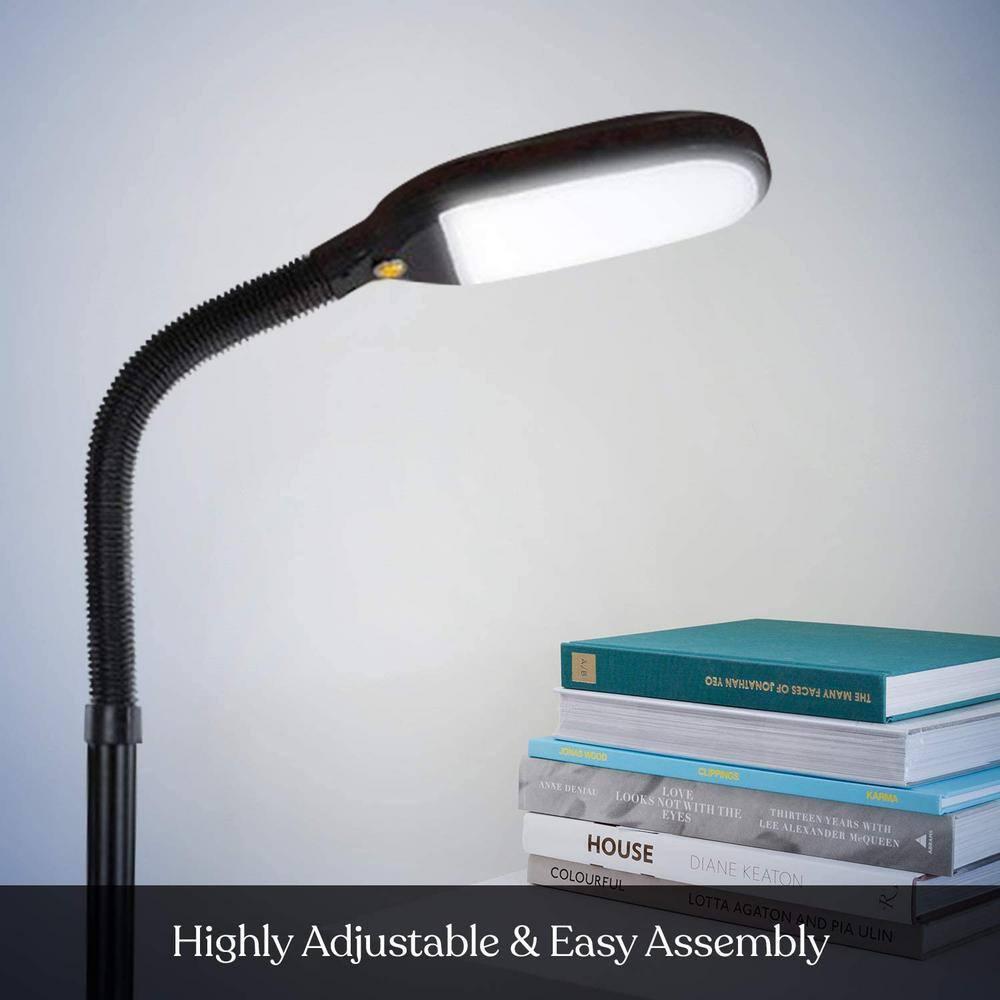 Brightech Litespan 53 in. Industrial Dimmable LED Floor Lamp with Height Adjustable Gooseneck Head