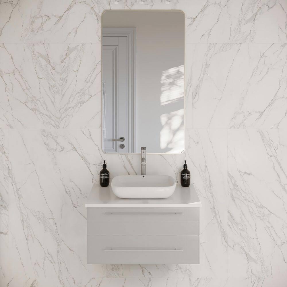 Lucera 30" Wall Mount Single Vessel Sink Bathroom Vanity Base Only (Top and Sink Not Included)