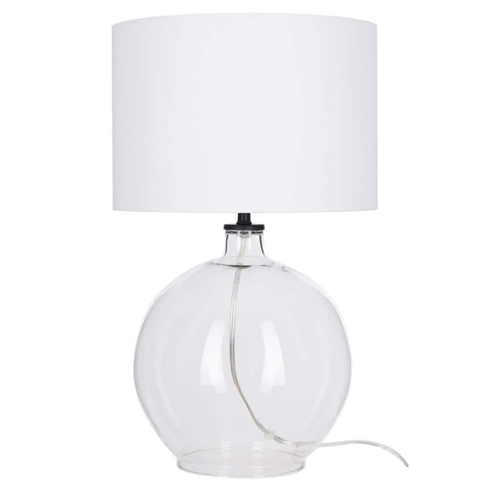 Hampton Bay 21.5” Clear Glass Table Lamp