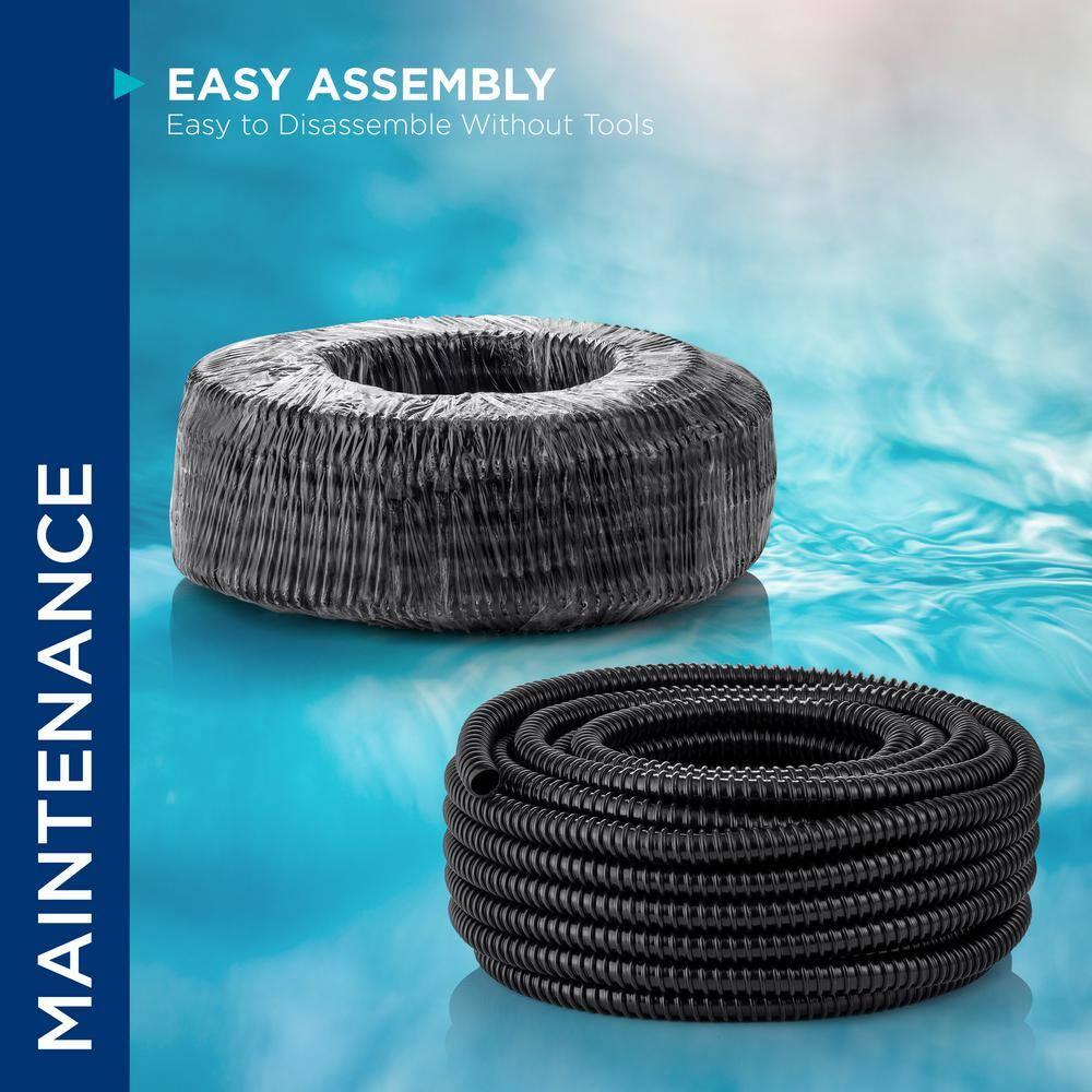 1.5" x 100' Kink Free Heavy Hose Black - Alpine Corporation