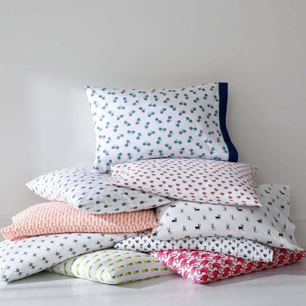 Full Printed Pattern Percale Cotton Sheet Set Avocado - Poppy & Fritz