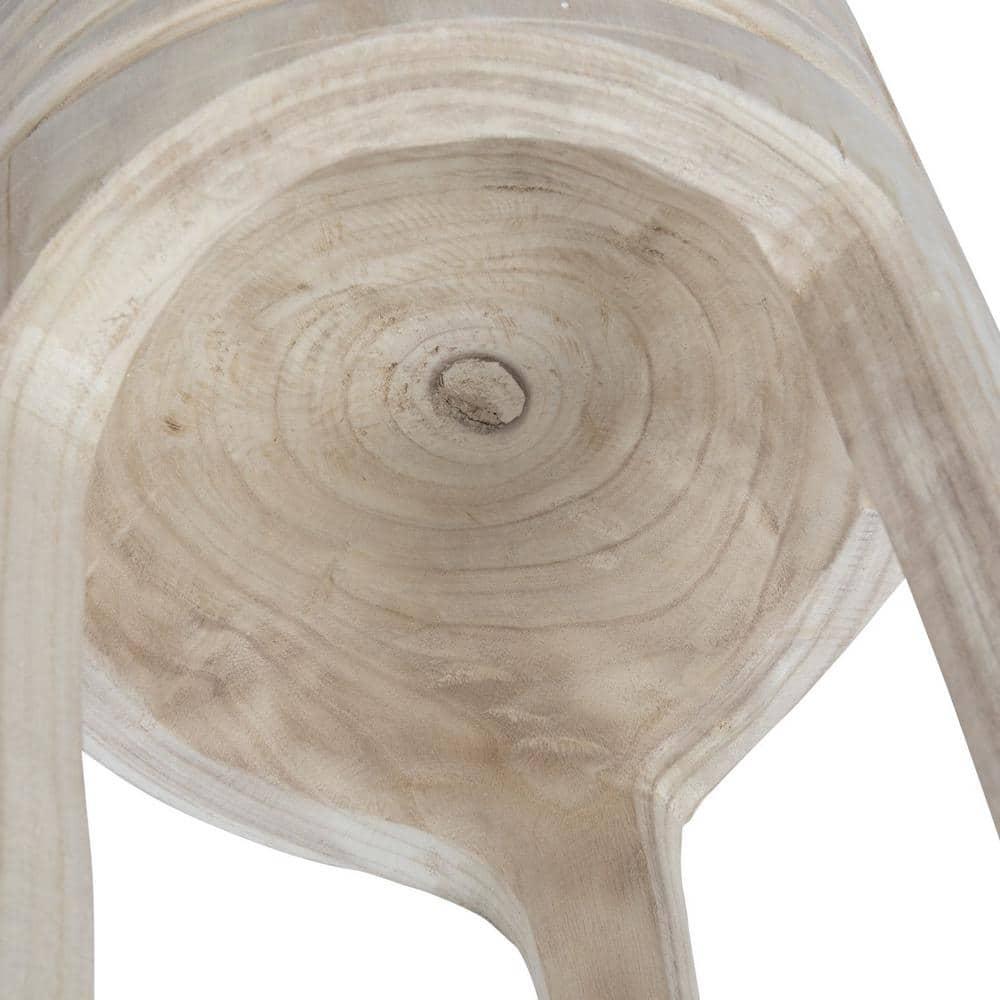 Storied Home Acacia Wood Metal Martini Accent Table with Marble Top Natural: Elegant Round Side Table, No Assembly Required