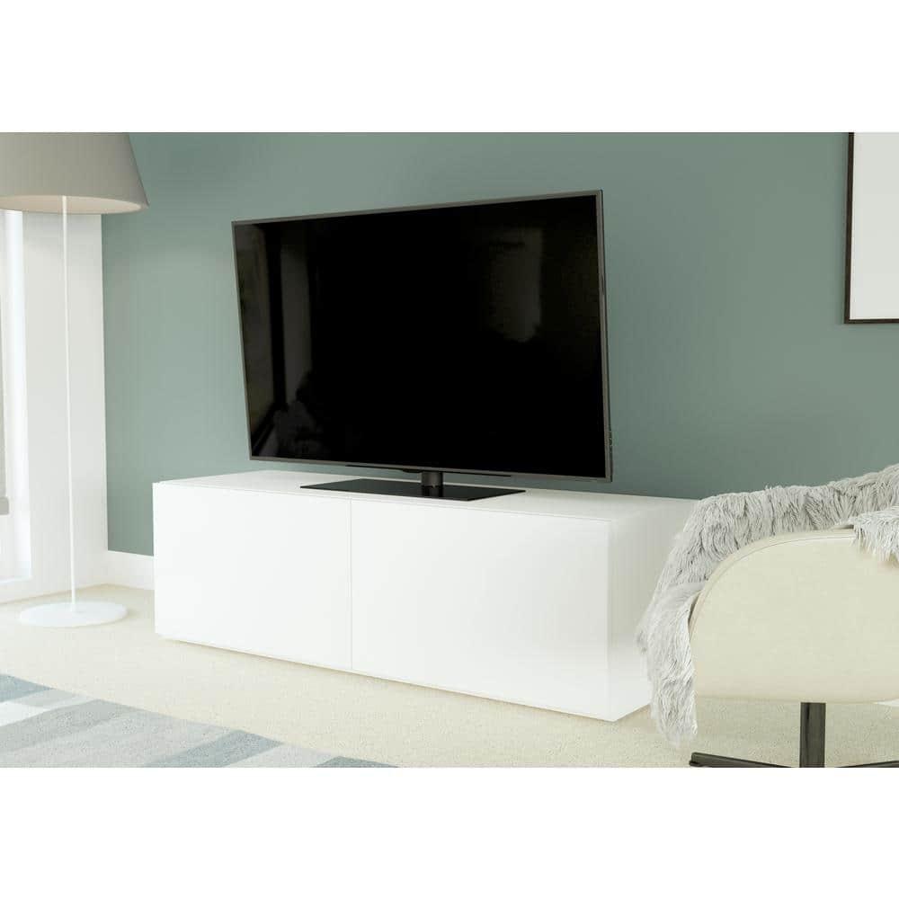 Universal Table Top TV Base Adjustable Tilt and Turn for Most TVs 46 in. to 65 in., Black/Black
