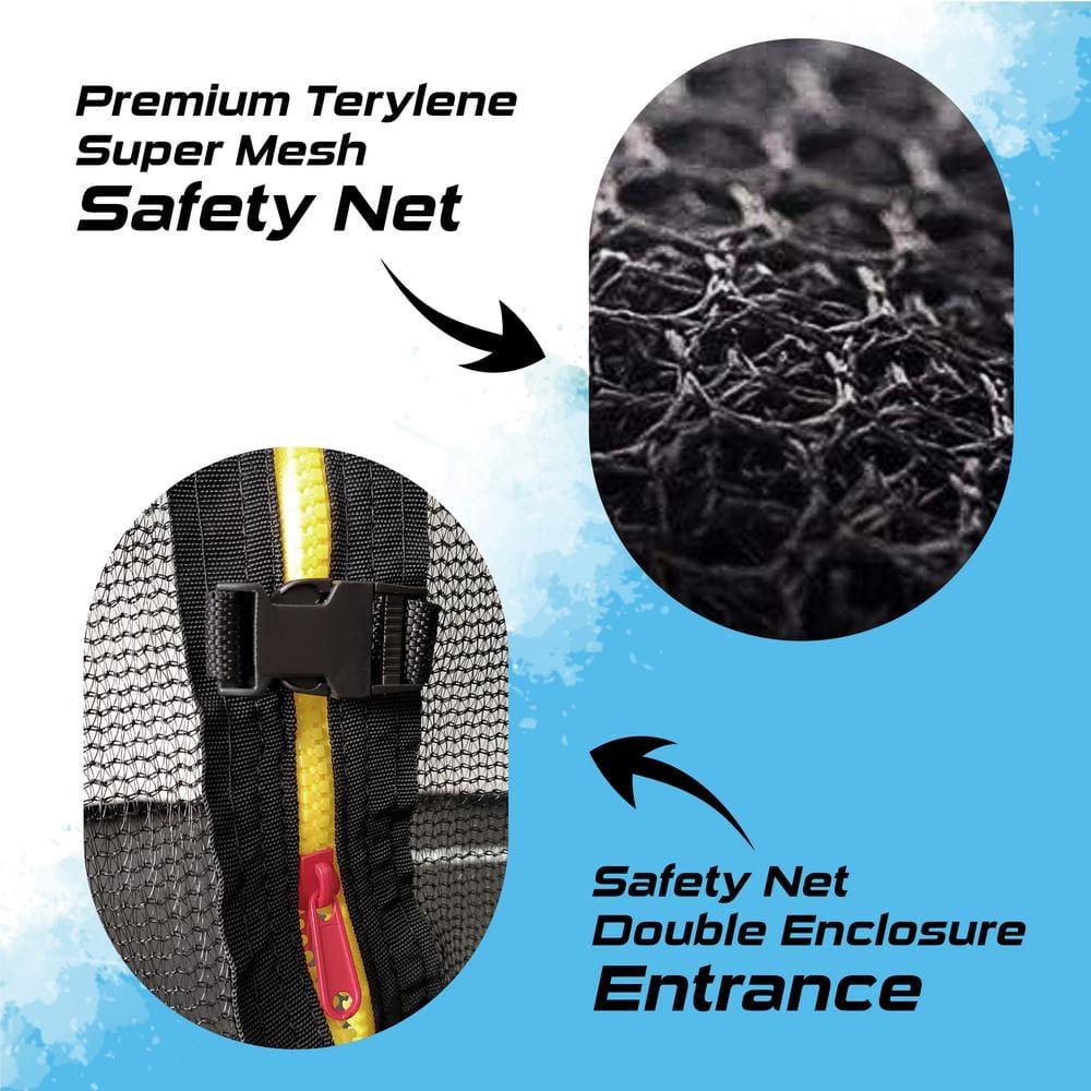 Moxie Machrus Moxie Pumpkin-Shaped Outdoor Trampoline Set w/ Premium Top-Ring Frame Safety Enclosure, 8 FT