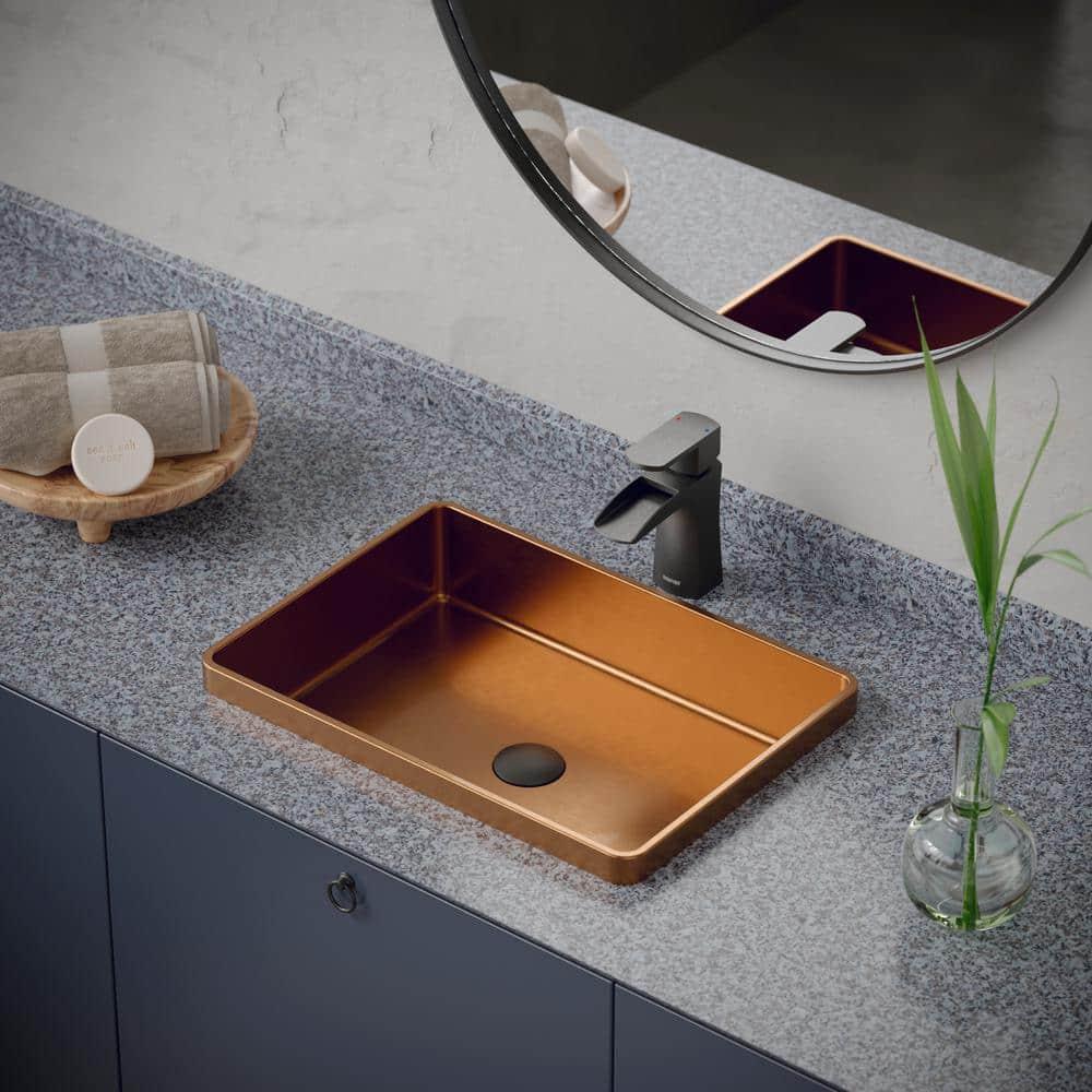 Karran Kassel Single Handle Single Hole Basin Bathroom Faucet With Matching Pop-up Drain