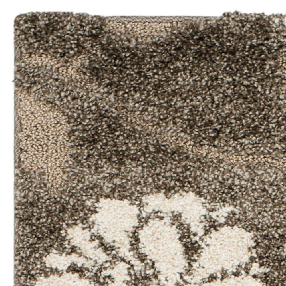 Florida Shag SG459 Power Loomed Indoor Runner Rug - Smoke/Beige - 2'3"x8' - Safavieh