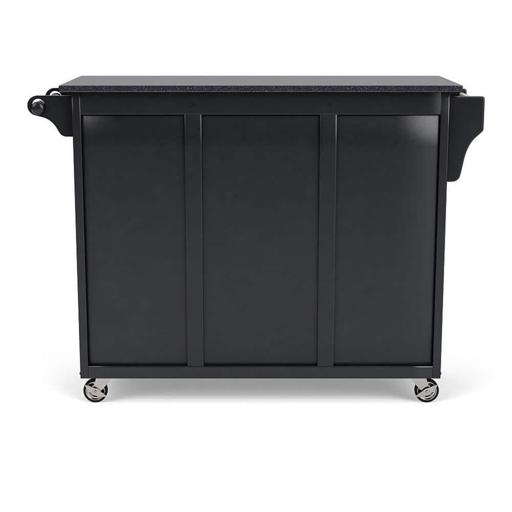 Homestyles Create-a-Cart Wood Kitchen Cart in Black