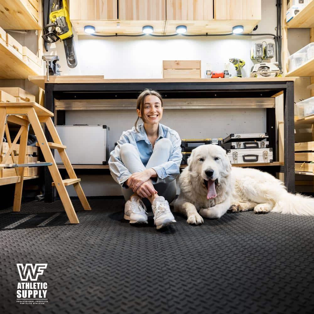 Extra Thick Interlocking Exercise Foam Mats, 3/4-Inch Thickness Gym Flooring Tiles (72 SQ. FT)