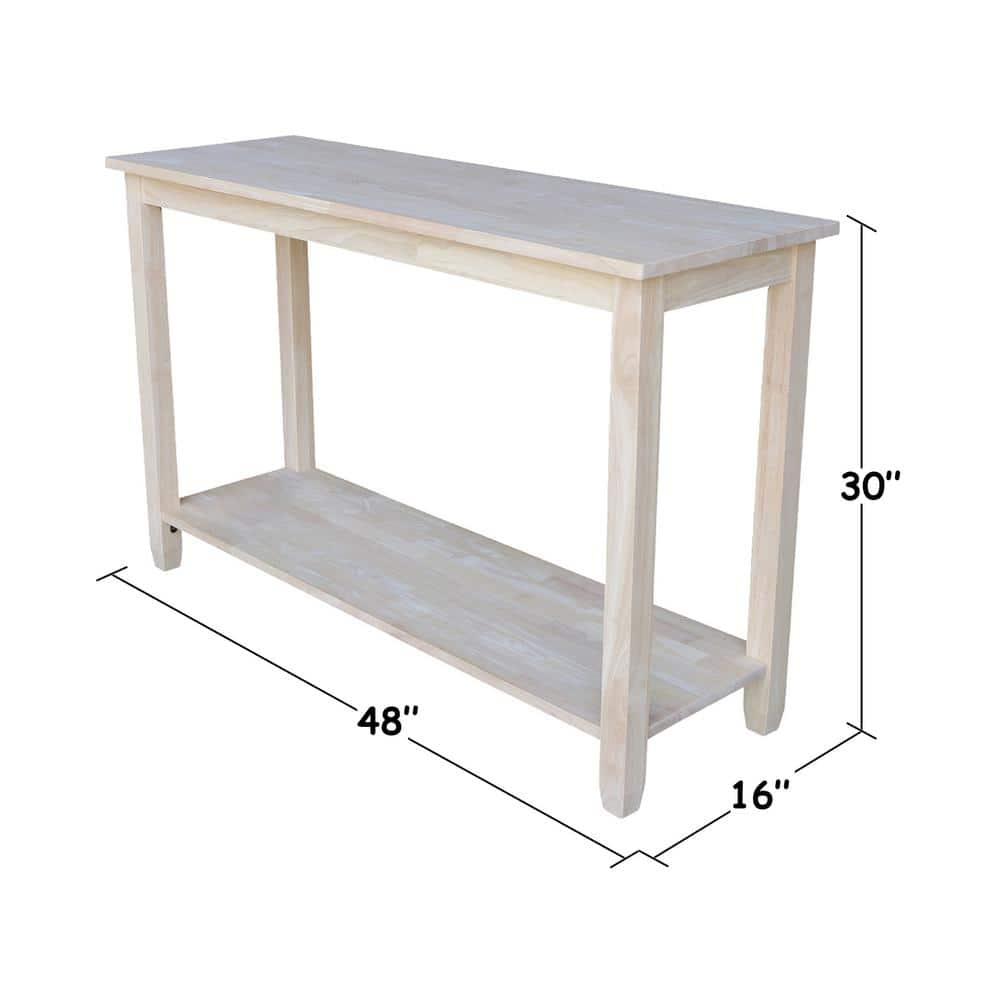 International Concepts Solano Console Server Table : Hardwood Sofa Table, Foyer Shelf, Spot Clean
