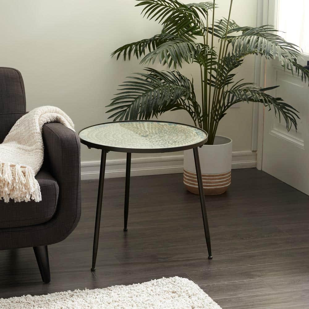 Black Metal Vintage Accent Table