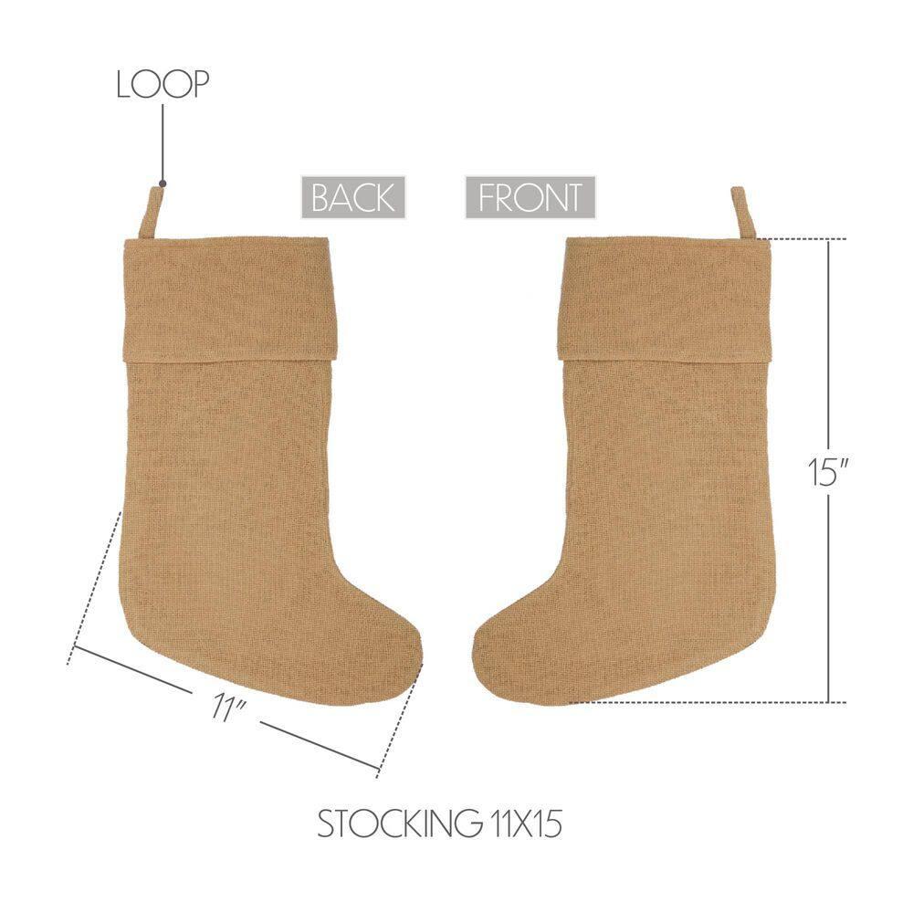 Festive Finds Burlap Stocking