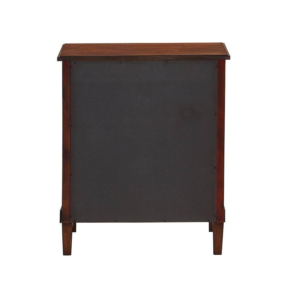 Comfort Pointe Cambridge Nightstand Brown: Elegant 3-Drawer Storage, Metal Hardware, No Assembly Required
