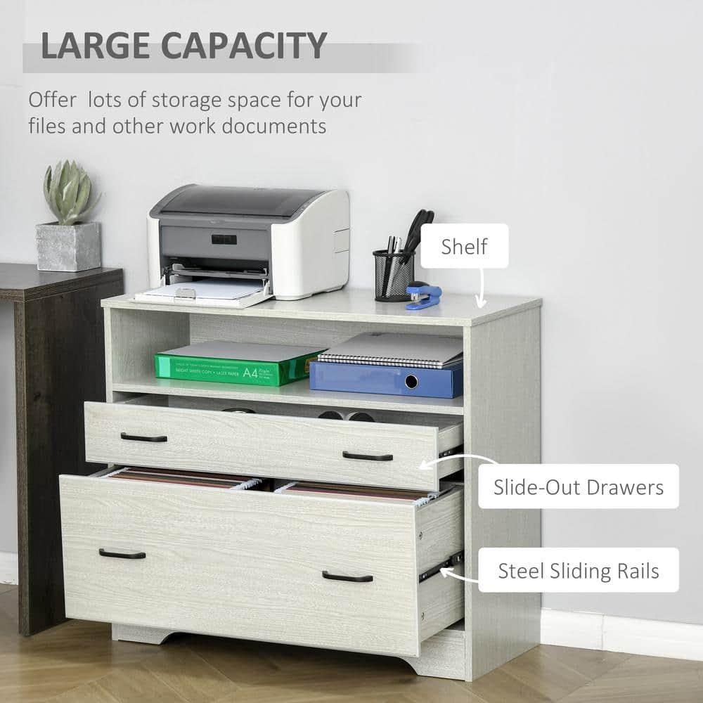 Vinsetto 33.5'' Wide 2 -Drawer File Cabinet