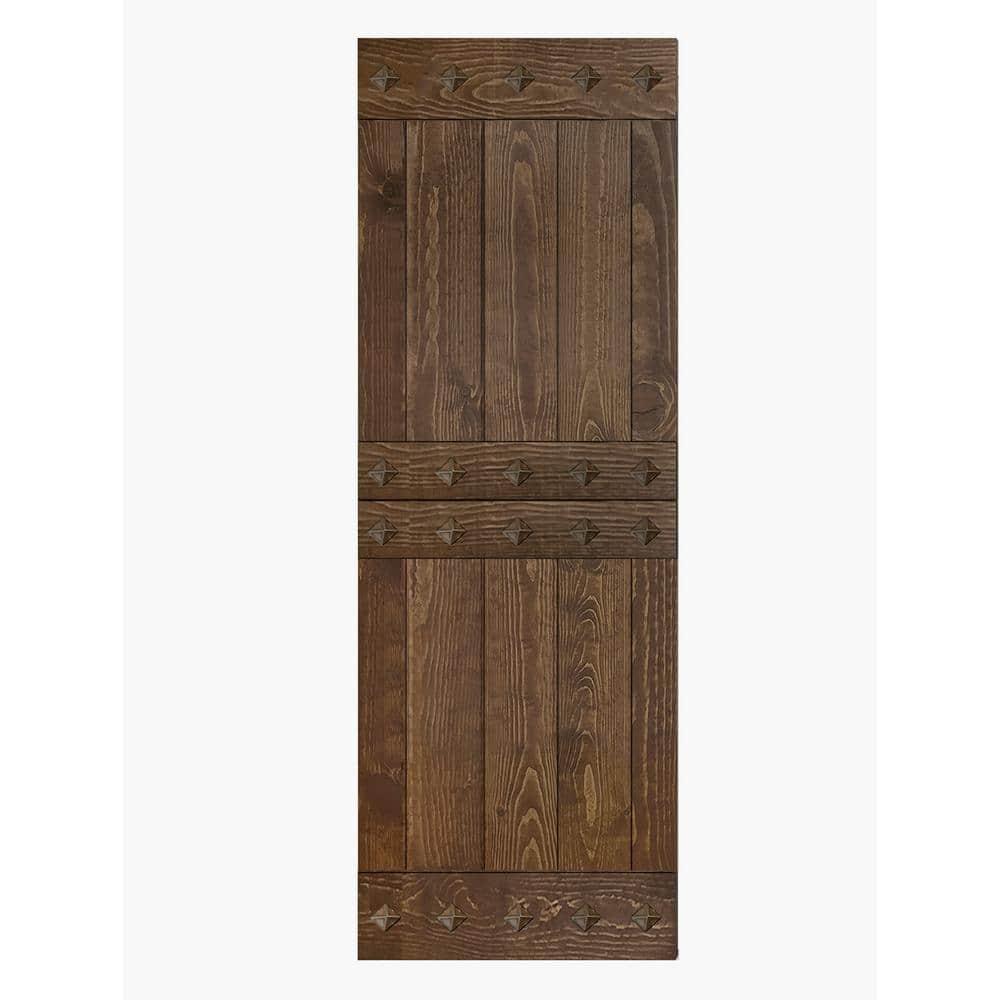 IsLife 84'' Solid Wood Paneled Matte without Installation Hardware Kit Barn Door