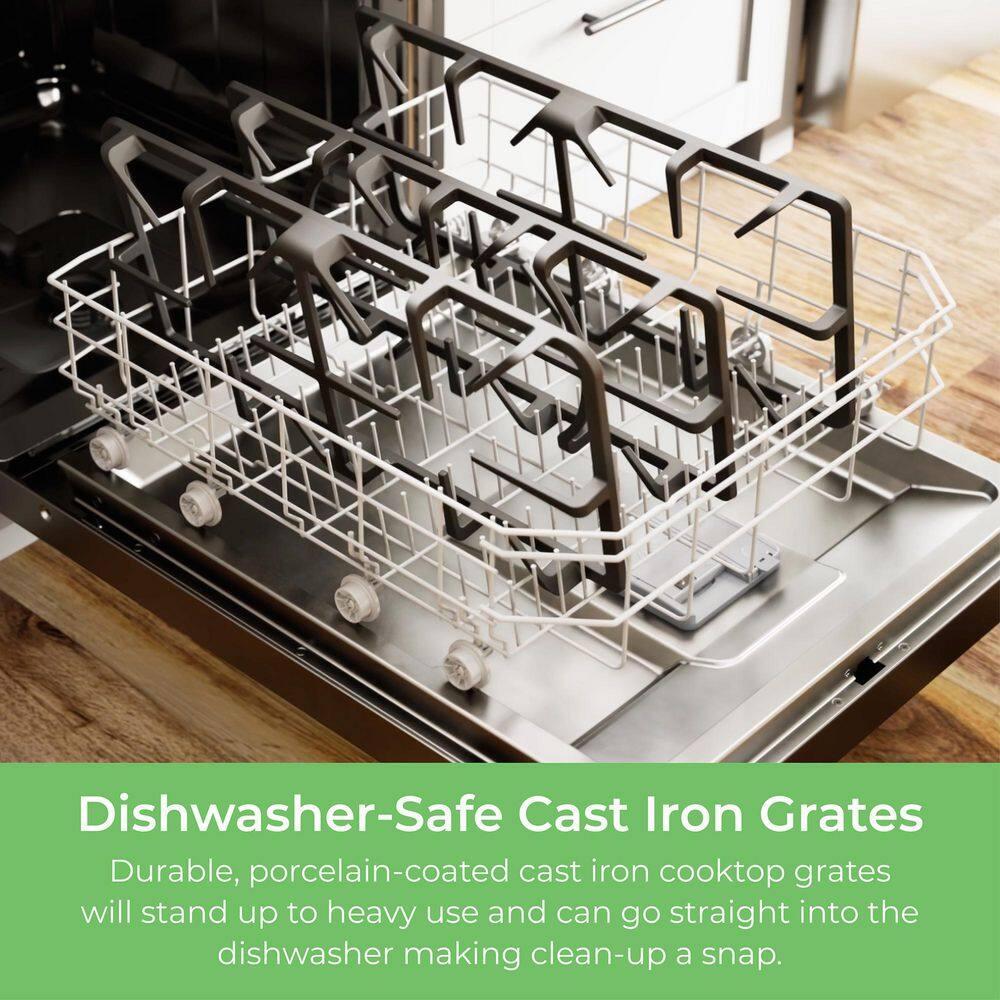 Kenmore 5.6 cu. ft. Front-Control Gas Range with 5 Burners and Hidden Bake Stainless Steel