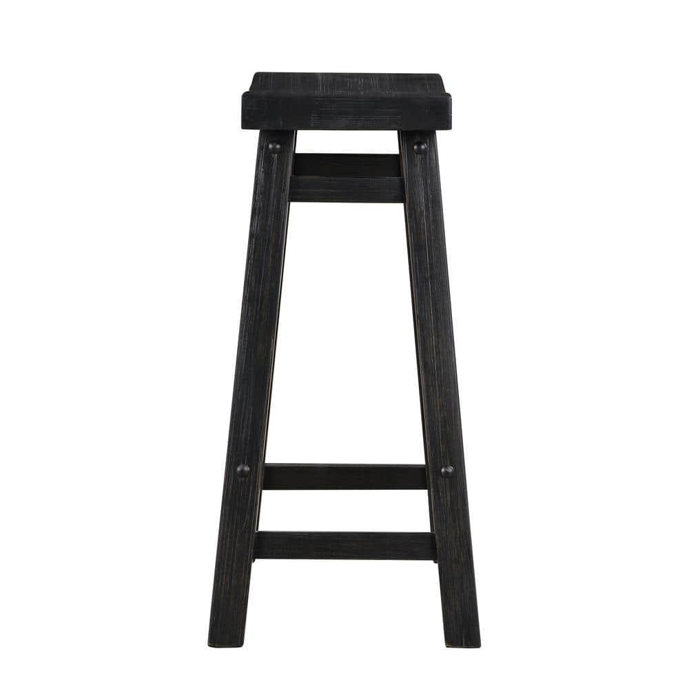 Boraam Sonoma Backless Saddle Counter Height Barstool Black Charcoal Finish