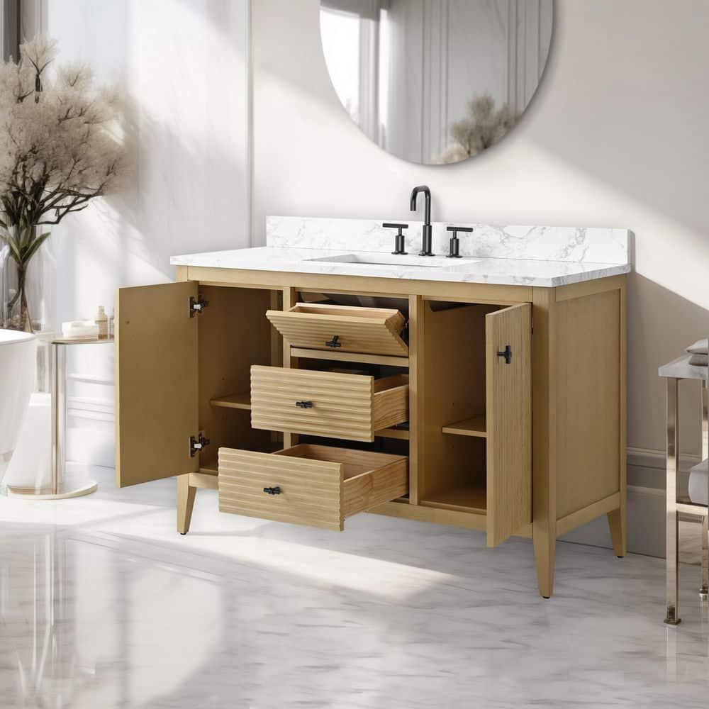 48'' Single Bathroom Vanity with Engineered Marble Top