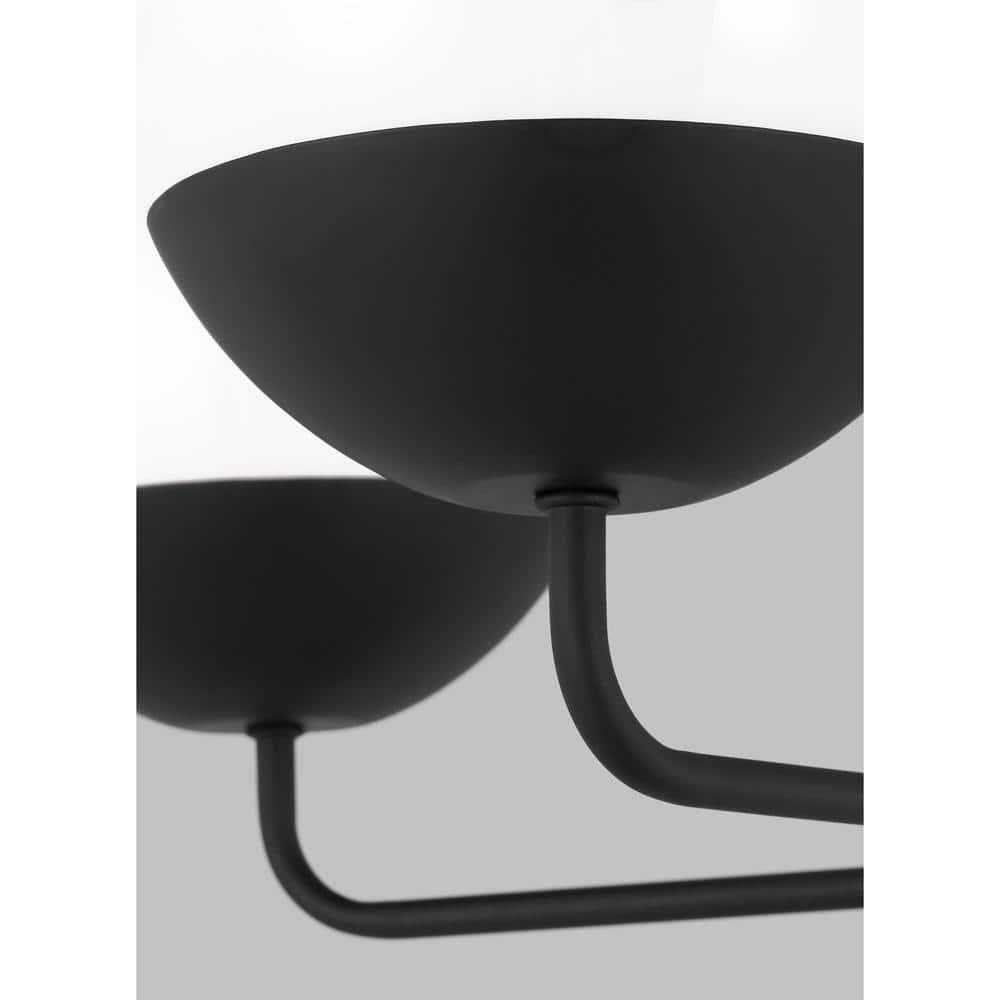 Generation Lighting Alvin 5 -Light Black Modern/contemporary For Use in Dining Rooms, Foyers, Kitchens, Living Rooms Chandelier