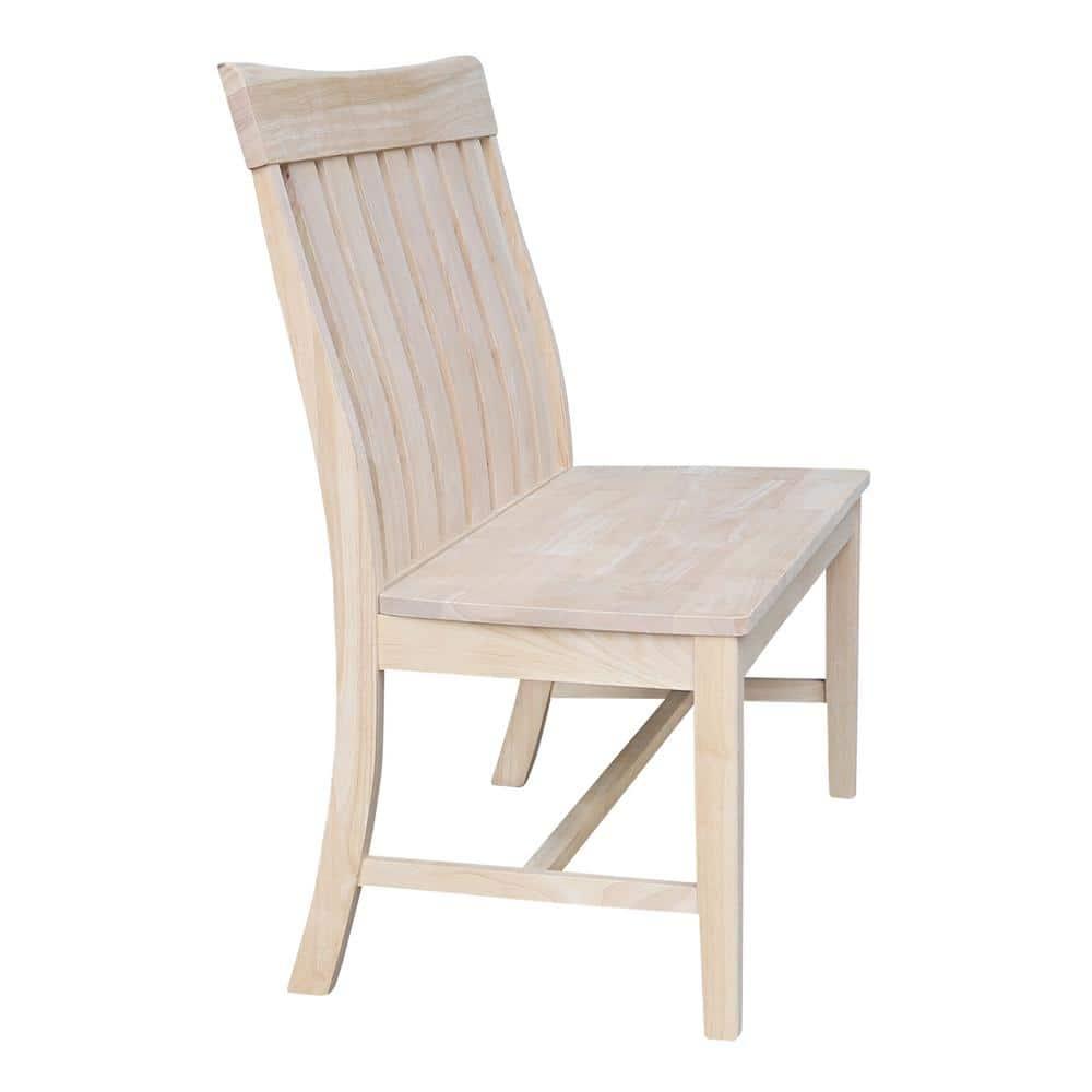 Ava Solid Wood Bench - Unfinished