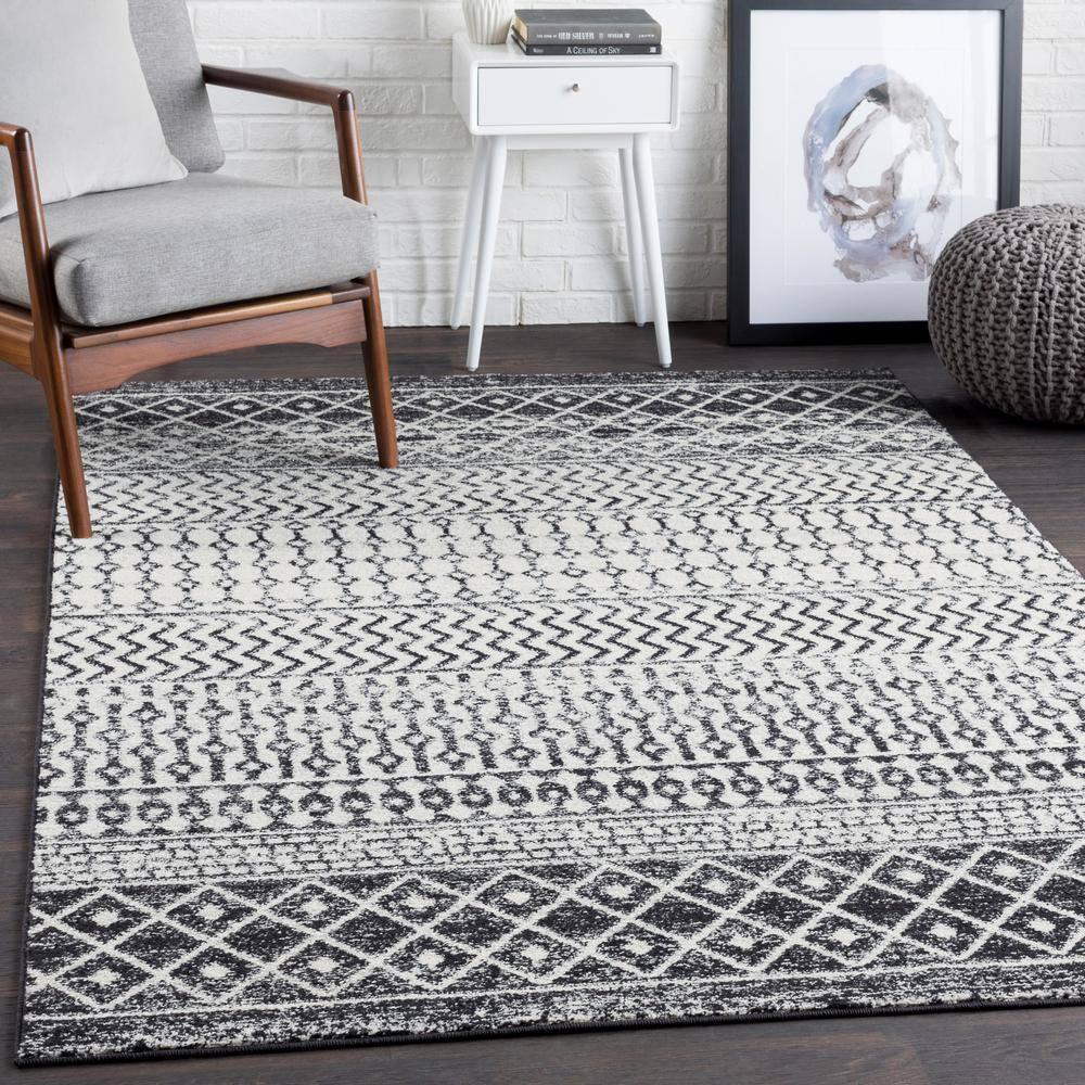 Livabliss Elaziz Global Area Rug,7'10" x 10'2",Black