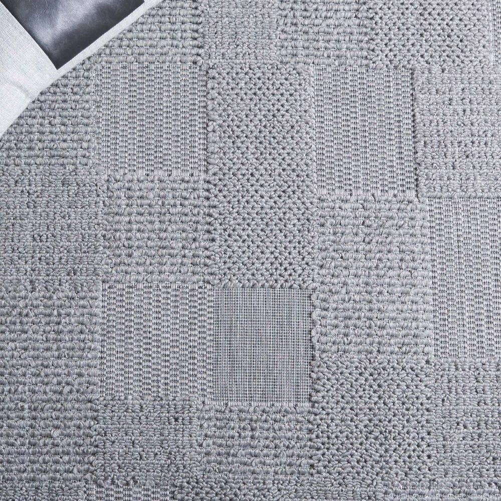 Milos MLO108 Power Loomed Indoor/Outdoor Area Rug - Grey - 4'x6'- Safavieh