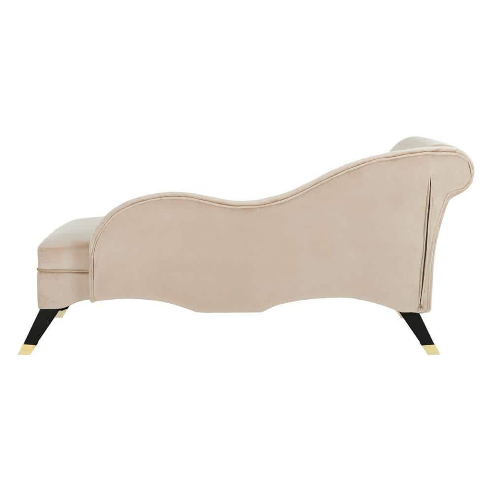Caiden Chaise - FOX6284 - Tan/Black - Safavieh