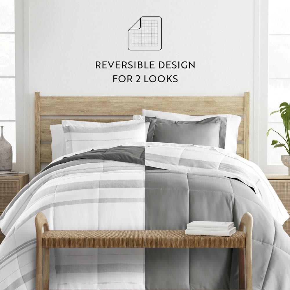 Becky Cameron Contemporary Coastal Stripe Down-Alternative Lightweight Comforter Set