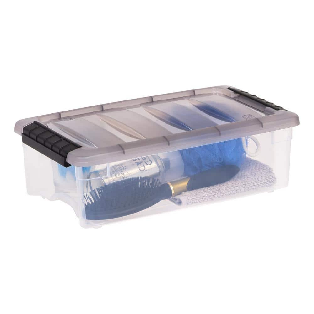 IRIS USA, Inc. Plastic Storage Box with Latching Lid in Clear