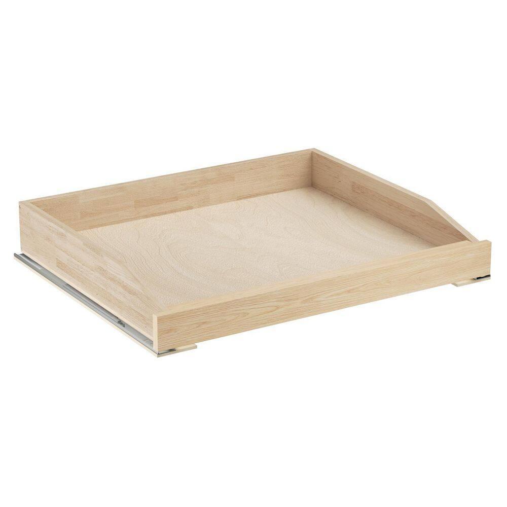 LOVMOR Single Pull Out Cabinet Organizer 25½”W x 21”D, Soft Close Slide Out Drawer Storage Shelves for Kitchen, Wood Cabinet Shelf Pull-Out Organizer Storage for Base Cabinets