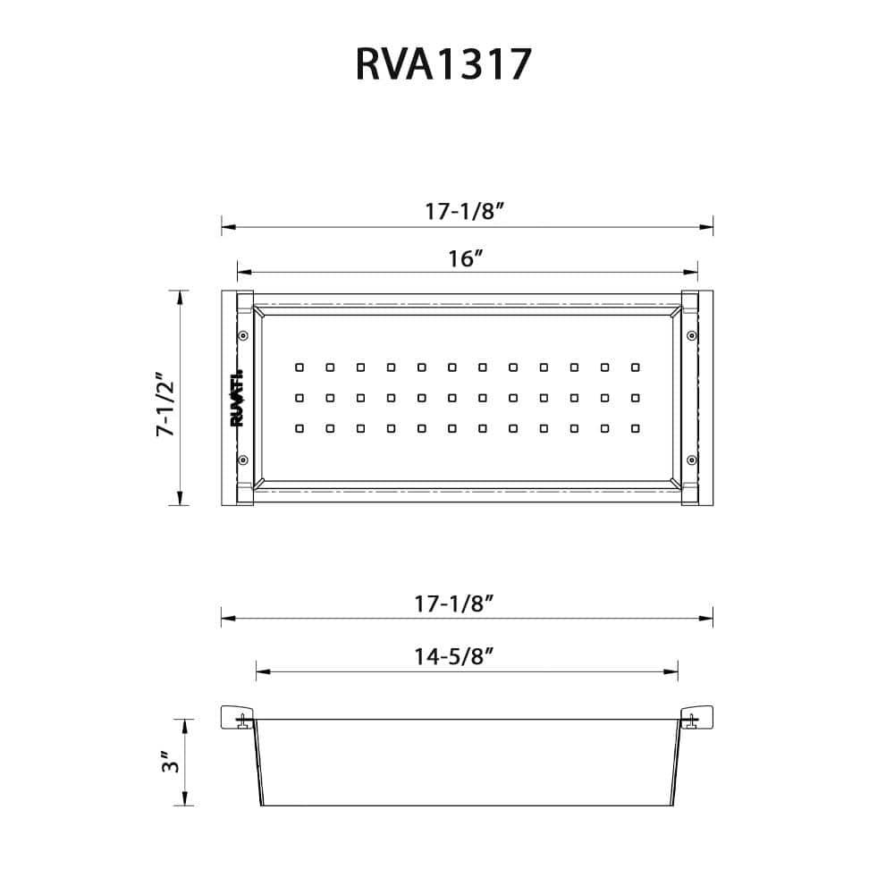 Ruvati Workstation Sink Replacement Colander Stainless Steel with Wooden Handles
