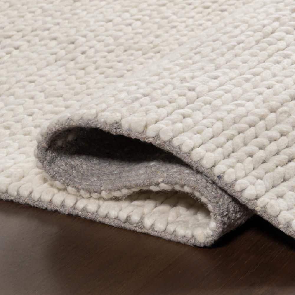 nuLOOM Penelope Braided Wool Off White 5' x 8' Farmhouse Area Rug