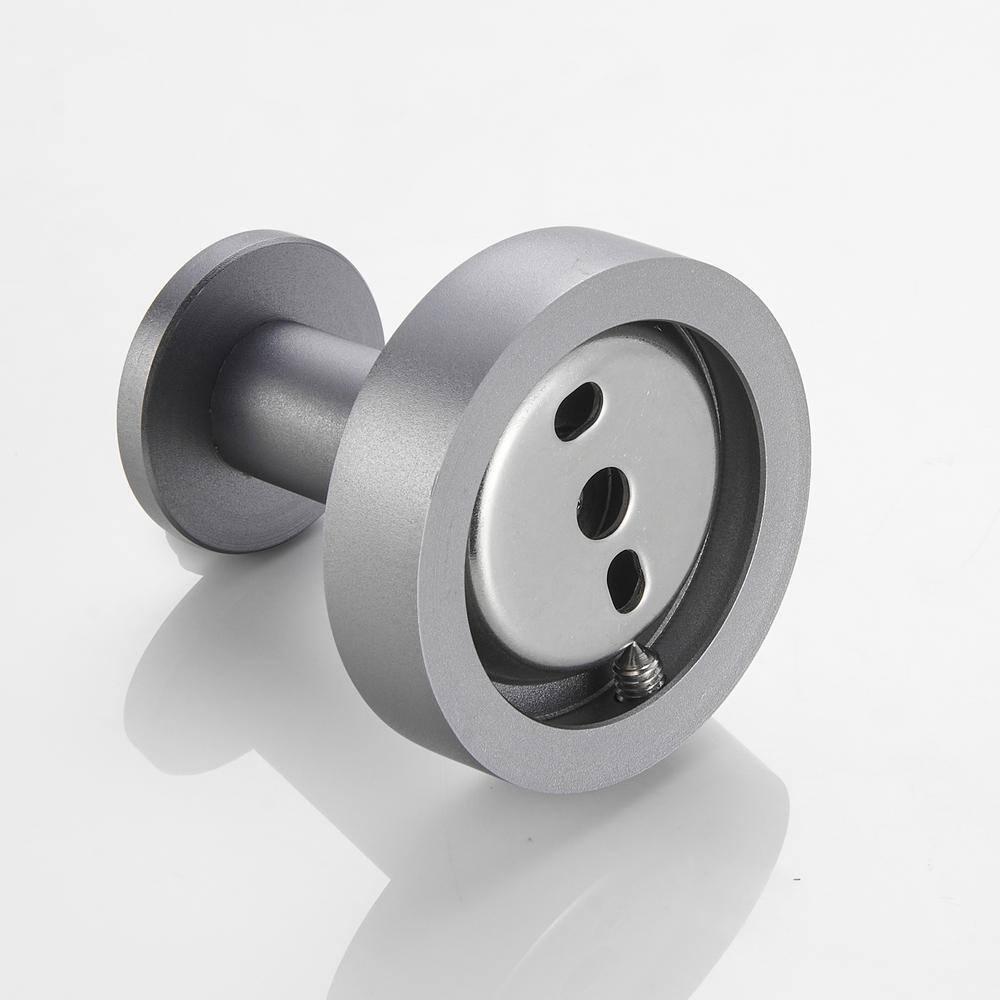 Hermitage Bath HB-TH2-GY Redolent 2 Pack Knob Robe/Towel Hook Withscrews In Grey