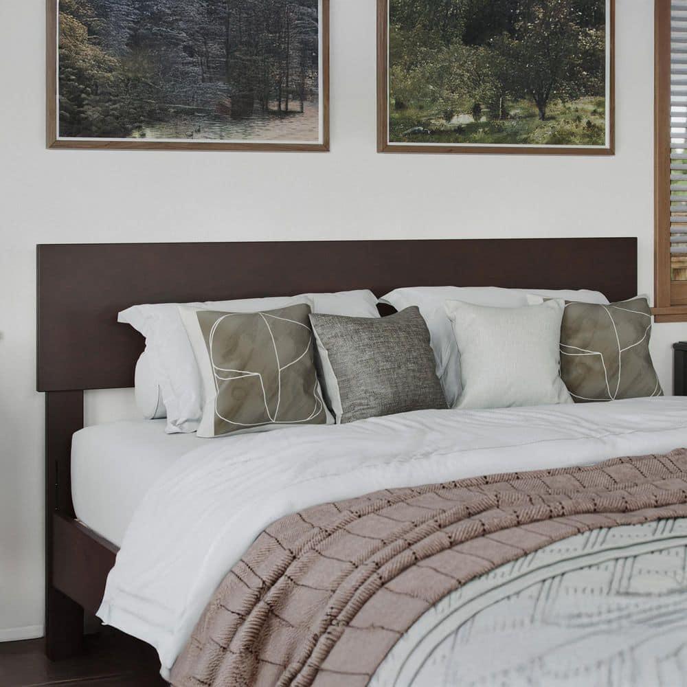 AFI Aria Full Modern Solid Wood Low Profile Platform Bed, Espresso