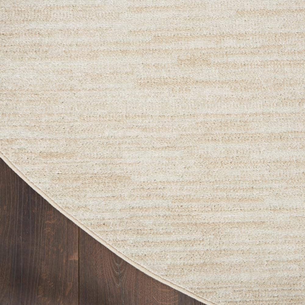 Nourison Essentials Easy Care Indoor Outdoor Area Rug - Ivory Beige 10' x Round