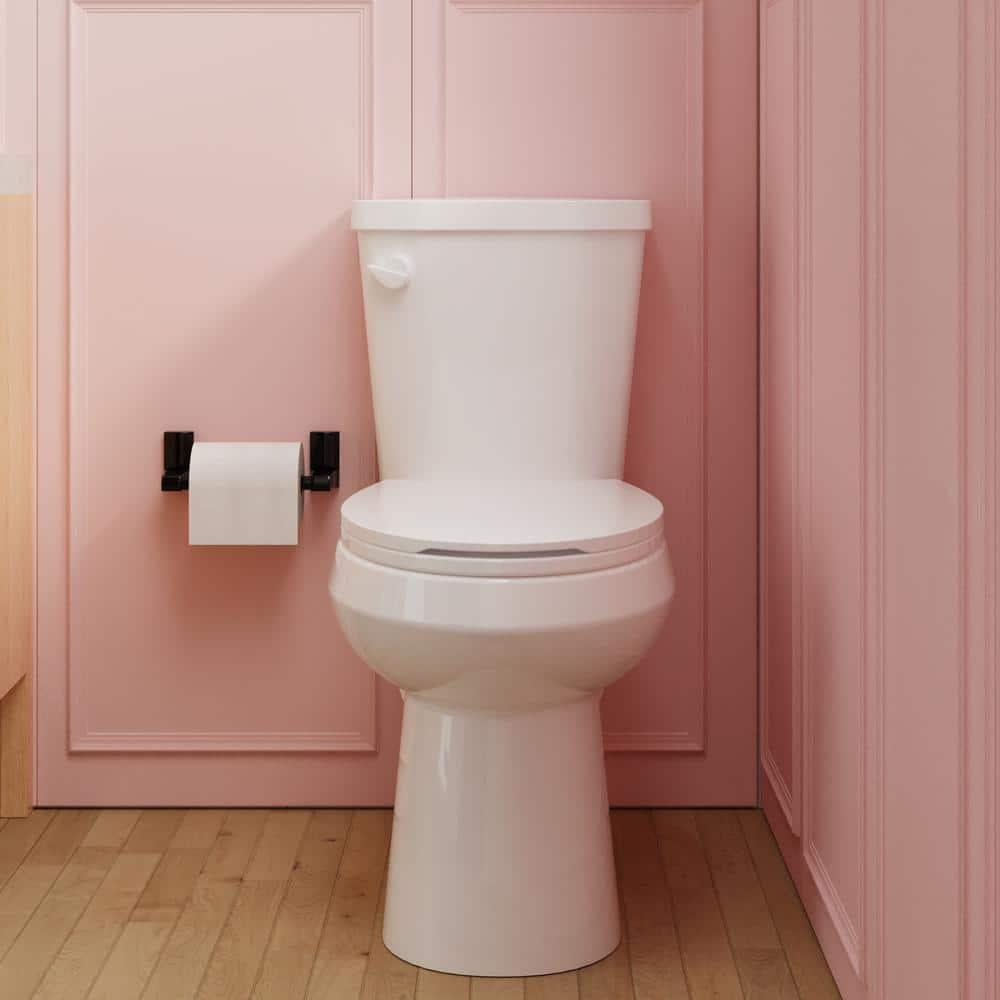 DeerValley Dynasty Elongated Toilet Two-Piece Toilets, ADA Height 17.5" Comfort Chair Height Toilet Bowl With Soft Close Seat