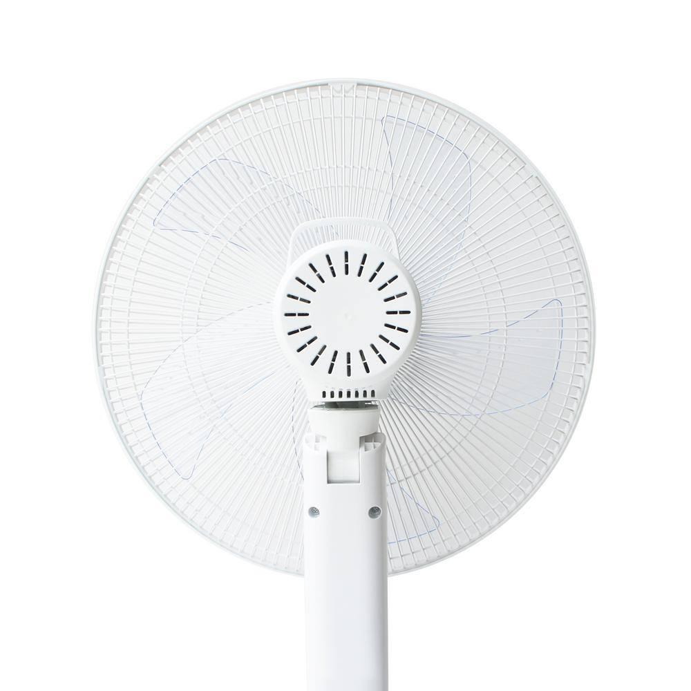 16" DC-Motor Energy Saving Stand Fan with Remote and timer-Piano White