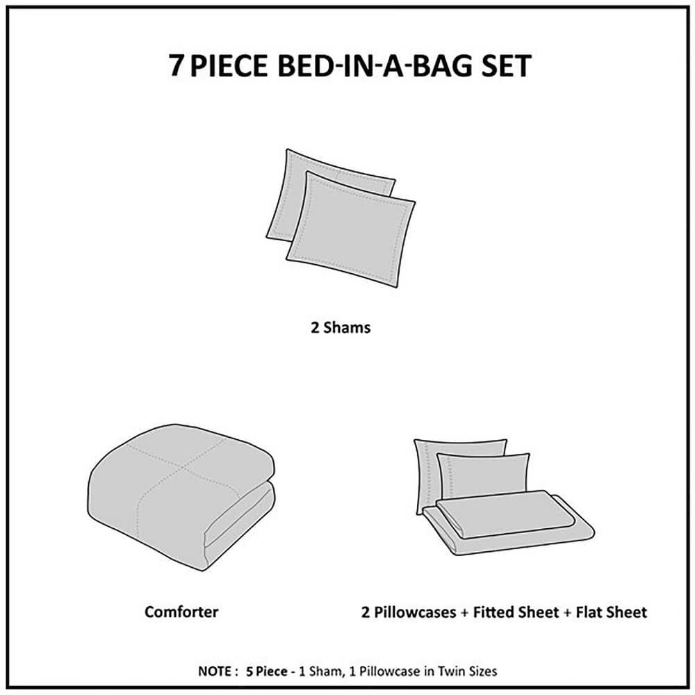 Madison Park Essentials Jaxon Comforter Set with Bed Sheets